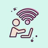 Icon Connectivity. related to Wifi symbol. MBE style. design editable vector