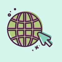 Icon Internet. related to Wifi symbol. MBE style. design editable vector