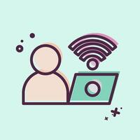Icon Connect. related to Wifi symbol. MBE style. design editable vector