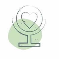 Icon Self Esteem. related to Cosmetology symbol. Color Spot Style. design editable vector