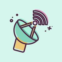 Icon Antenna. related to Wifi symbol. MBE style. design editable vector