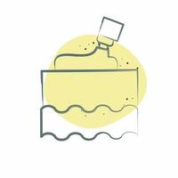 Icon Lotion. related to Cosmetology symbol. Color Spot Style. design editable vector