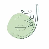 Icon Mesothreads. related to Cosmetology symbol. Color Spot Style. design editable vector
