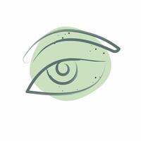 Icon Eye Area. related to Cosmetology symbol. Color Spot Style. design editable vector