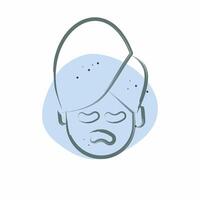 Icon Contour Plastic. related to Cosmetology symbol. Color Spot Style. design editable vector