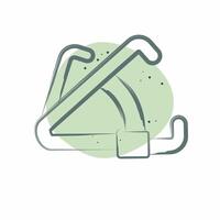 Icon Caliper. related to Cosmetology symbol. Color Spot Style. design editable vector