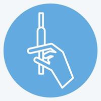 Icon Injectoins. related to Cosmetology symbol. blue eyes style. design editable vector
