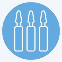 Icon Ampoules. related to Cosmetology symbol. blue eyes style. design editable vector
