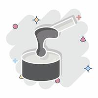 Icon Waxing. related to Cosmetology symbol. comic style. design editable vector
