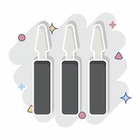 Icon Ampoules. related to Cosmetology symbol. comic style. design editable vector