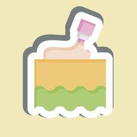 Sticker Lotion. related to Cosmetology symbol. design editable vector