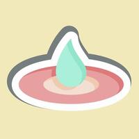 Sticker Humidification. related to Cosmetology symbol. design editable vector