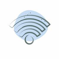 Icon Wifi. related to Wifi symbol. Color Spot Style. design editable vector