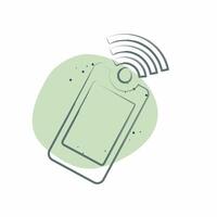 Icon Mobile. related to Wifi symbol. Color Spot Style. design editable vector