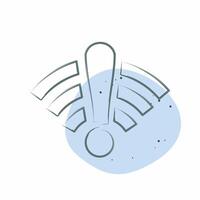 Icon Offline. related to Wifi symbol. Color Spot Style. design editable vector