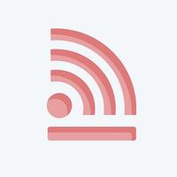 Icon Wireless. related to Wifi symbol. flat style. design editable vector