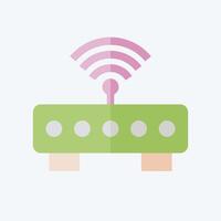 Icon Wifi Router. related to Wifi symbol. flat style. design editable vector