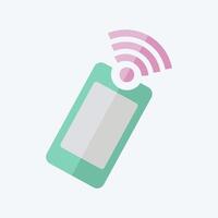 Icon Mobile. related to Wifi symbol. flat style. design editable vector