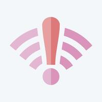 Icon Offline. related to Wifi symbol. flat style. design editable vector