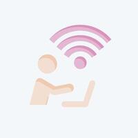 Icon Connectivity. related to Wifi symbol. flat style. design editable vector