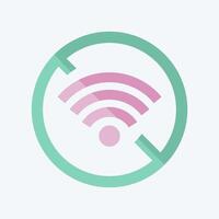 Icon Disconnect. related to Wifi symbol. flat style. design editable vector