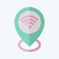 Icon Location. related to Wifi symbol. flat style. design editable vector