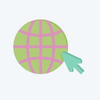 Icon Internet. related to Wifi symbol. flat style. design editable vector