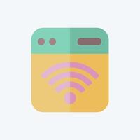 Icon Browser. related to Wifi symbol. flat style. design editable vector