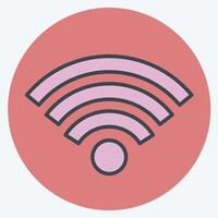 Icon Wifi. related to Wifi symbol. color mate style. design editable vector