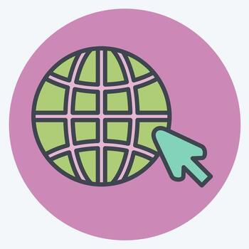 icono Internet. relacionado a Wifi símbolo. color compañero estilo. diseño editable vector