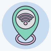 Icon Location. related to Wifi symbol. color mate style. design editable vector
