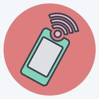 Icon Mobile. related to Wifi symbol. color mate style. design editable vector