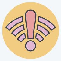 Icon Offline. related to Wifi symbol. color mate style. design editable vector