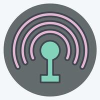 Icon Hotspot. related to Wifi symbol. color mate style. design editable vector