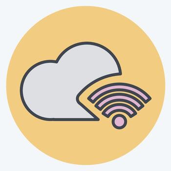 icono nube. relacionado a Wifi símbolo. color compañero estilo. diseño editable vector