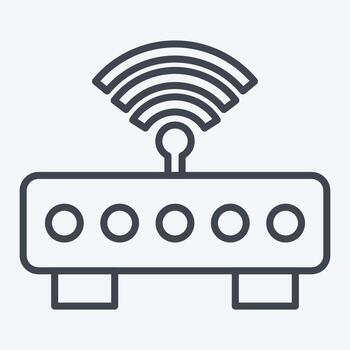 Icon Wifi Router. related to Wifi symbol. line style. design editable vector