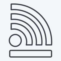 Icon Wireless. related to Wifi symbol. line style. design editable vector