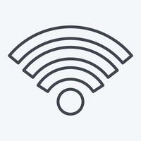 Icon Wifi. related to Wifi symbol. line style. design editable vector
