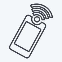 Icon Mobile. related to Wifi symbol. line style. design editable vector