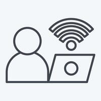 Icon Connect. related to Wifi symbol. line style. design editable vector