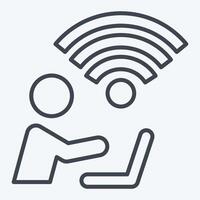 Icon Connectivity. related to Wifi symbol. line style. design editable vector