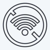 Icon Disconnect. related to Wifi symbol. line style. design editable vector