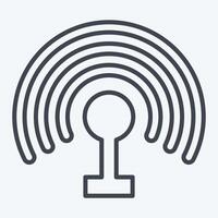 Icon Hotspot. related to Wifi symbol. line style. design editable vector