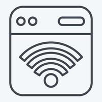 Icon Browser. related to Wifi symbol. line style. design editable vector