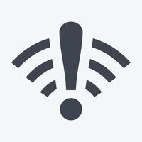 Icon Offline. related to Wifi symbol. glyph style. design editable vector