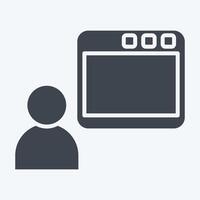Icon Online. related to Wifi symbol. glyph style. design editable vector
