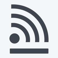 Icon Wireless. related to Wifi symbol. glyph style. design editable vector