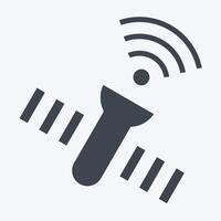 Icon Satellite. related to Wifi symbol. glyph style. design editable vector