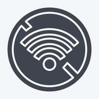Icon Disconnect. related to Wifi symbol. glyph style. design editable vector