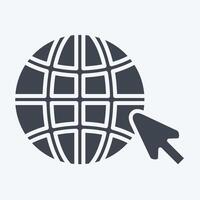 Icon Internet. related to Wifi symbol. glyph style. design editable vector
